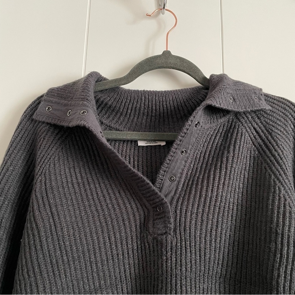 3/$45 Ardene Sailor Henley Raglan Sleeve Sweater - Picture 3 of 6